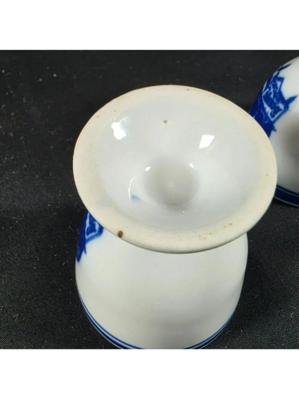 Denver & Rio Grande Railroad Egg Cups Set Of 2 Blue Logo Souvenir Reproduction 2